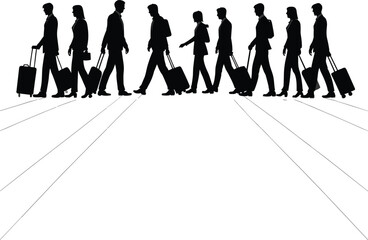 To optimize this illustration for Adobe Stock, here is a descriptive title and a targeted list of keywords focused on business travel and corporate themes. © ab