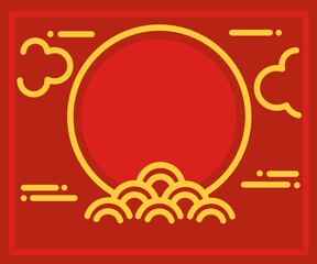 Chinese background vector for template and banner, Chinese Newyear background vector, oriental background illustration, chinese newyear design template 