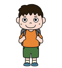 ランドセルを背負った小学生_男の子_普段着
elementary school1