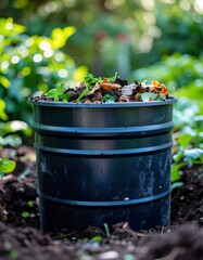 Compost Bin in Garden - Reducing Waste