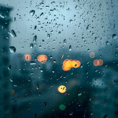 Rainy Window Calm Mood Background