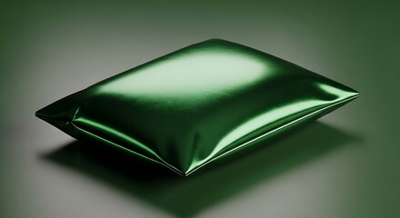 Emerald Satin Pillow - A Study in Light and Shadow.