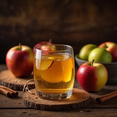 Seasonal Apple Beverage with Fresh Apples