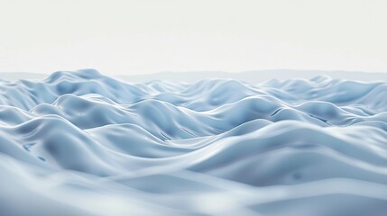 Serene and Ethereal 3D Abstract Scene with Blue and White Gradients
