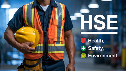 Health Safety Environment Concept With Industrial Worker And Protective Gear