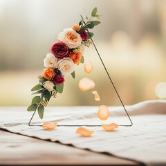 Floral Triangle - A Modern and Elegant Arrangement for Special Occasions.