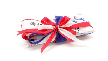 Colorful ribbon-tied scroll