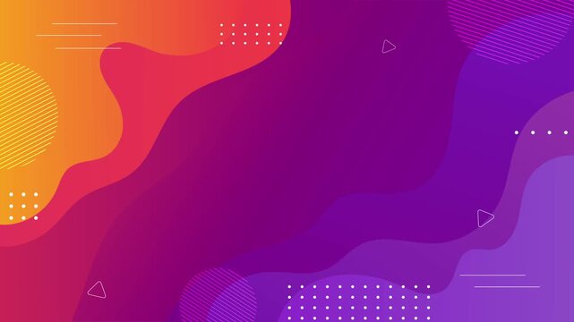 Abstract modern colorful gradient shape background. Abstract vibrant animated background, with memphis ornament. Perfect for modern presentations, posters, and digital design projects.