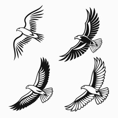 Obraz premium Set of 6 Dynamic Freedom and Movement Abstract Symbols