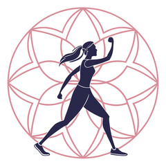 Minimal Women Embodied Strength Abstract Logo