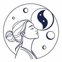 Peace and Calm Abstract Icon Featuring Soft Rounded Shapes