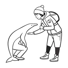 Planet Care Abstract Mark with Minimal Enclosing Form