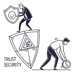 Solid Geometric Abstract Mark for Trust and Security