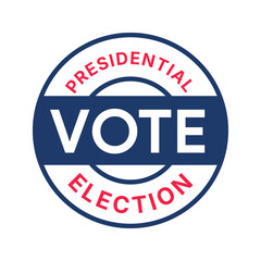United States of America presidential election vote banner.
