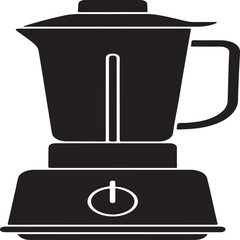 Juicer Blender Silhouette Icon Isolated on White Background &ndash; Kitchen Appliance Outline