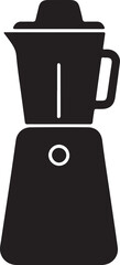 Juicer Blender Silhouette Icon Isolated on White Background &ndash; Kitchen Appliance Outline