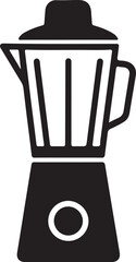Blender Juicer Black Silhouette Outline Icon &ndash; Electric Kitchen Mixer Vector
