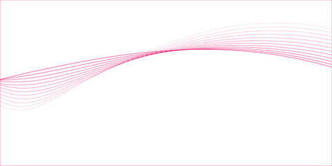 Waves of pink lines Abstract wavy stripes on a white background © Aisyah