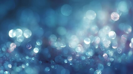 abstract blue background with particles, abstract background of bokeh, blue, defocused lights - Powered by Adobe
