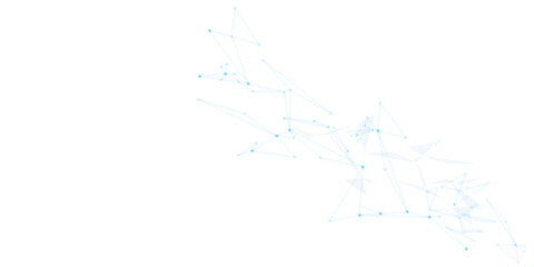 Technology dots lines connect network background.Abstract white, blue digital technology futuristic communication high tech concept background.