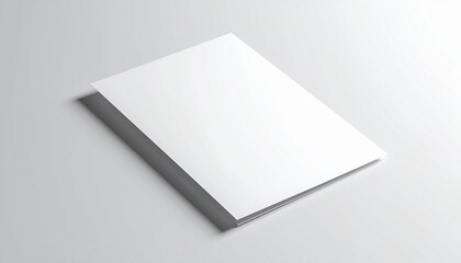 Elevate your marketing with this versatile blank white paper mockup, perfect for showcasing brochure, flyer, or card designs with professional elegance and easy customization
