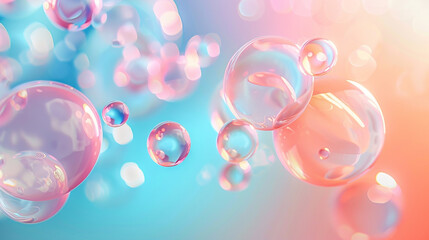 透明感の球のビジネス背景イラスト　AI生成画像