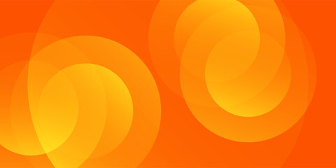 Abstract gradation yellow and orange background with circles. Simple shapes composition. Digital for banner, poster, or brochure design