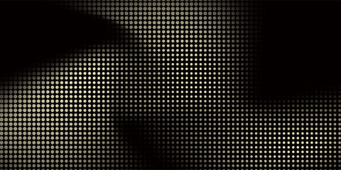 Abstract color golden blurred bokeh lights on black background. Pixelate glitter sparkle stars for celebrate. Pop art retro style. Vector illustration