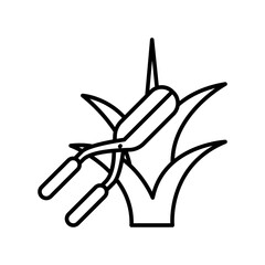 Grass cutter icon design template