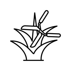 Grass cutter icon design template