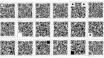 Collection of QR Codes for Digital Information Access.