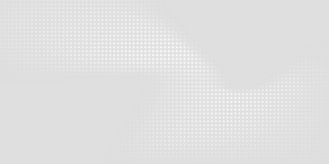 Dot white on gray background with wave light technology texture background. Abstract pop art big data model. Retro dot style. Vector illustration