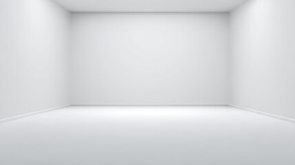 Minimalist White Room with Realistic Lighting Ideal for Background or Display Purposes in Various Creative Projects