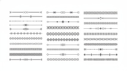 Collection of decorative border patterns