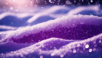 Sparkling Purple Snow Texture With Soft Radiance And Depth