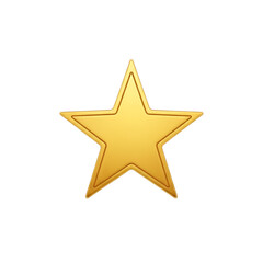 Obraz premium Shiny Gold 3D Star Award Rating Icon isolated on transparent background