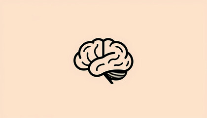Simple illustration of a human brain