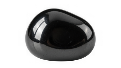 shiny black obsidian stone