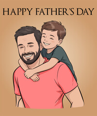 Father's day poster vector