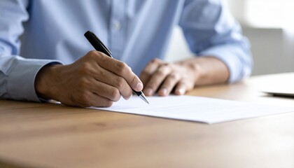 ノートの上でペンを構え、書き始める直前の手元を捉えたミニマルなシーンです。
机周りは整理され、文字や個人を特定できる要素はありません。
柔らかな自然光と広い余白が、集中・準備・思考のイメージを伝えます。
学習、仕事、ビジネス、自己啓発、広告用途に幅広く使用可能です。