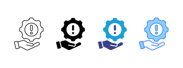 Risk Management  icon set multiple style collection