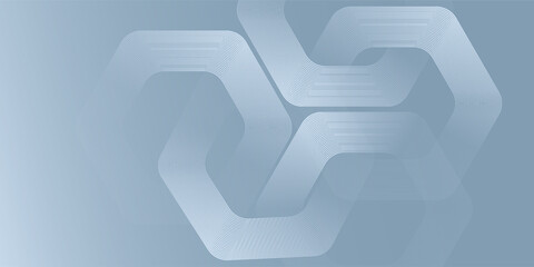 Fototapeta premium Abstract hexagon lines on gray background. Geometric stripe line art design modern
