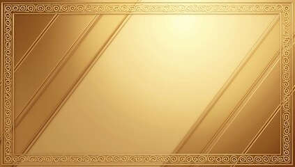Elegant gold ornamental background with layered geometric patterns and a subtle sheen, ideal for luxury and premium designs.