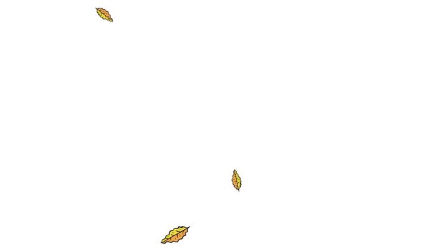 animation of plants and falling leaves