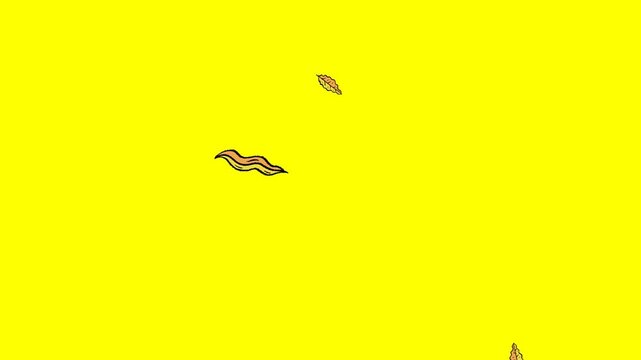 animation of plants and falling leaves