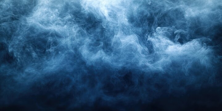 Ethereal swirling blue smoke and mist forming a mysterious atmospheric textured background