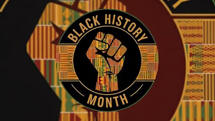 Celebrating Black History Month with a Powerful Fist Symbolizing Unity and Strength