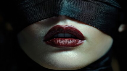 moody low-light portrait of a person in a dark knit cap and jacket showing a partial ear and shoulder, conveying an introspective and mysterious mood