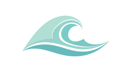 Fototapeta premium Modern Abstract Wave Logo Design Illustrating Fluid Movement and Creativity