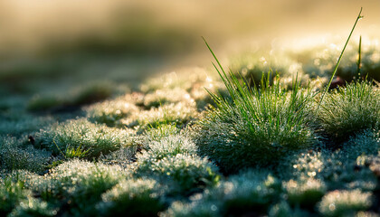 Macro Of Mist Forming On Cool Ground